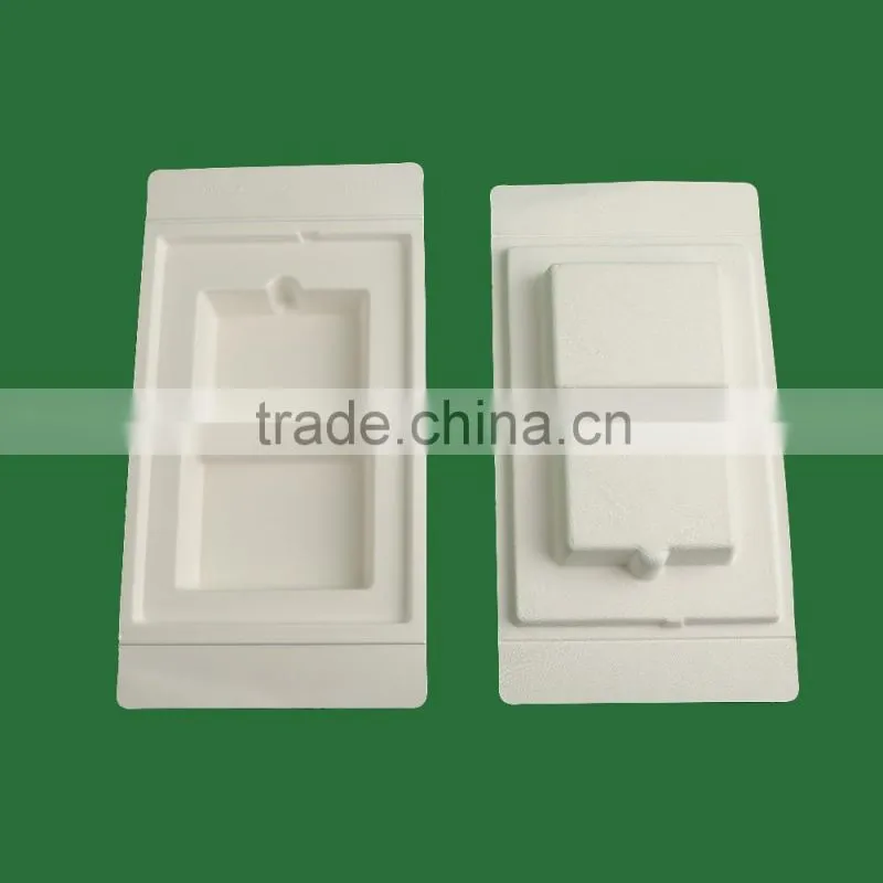 recycled white sugarcane/bagasse electronics molded paper pulp inner packaing for E-cigarette