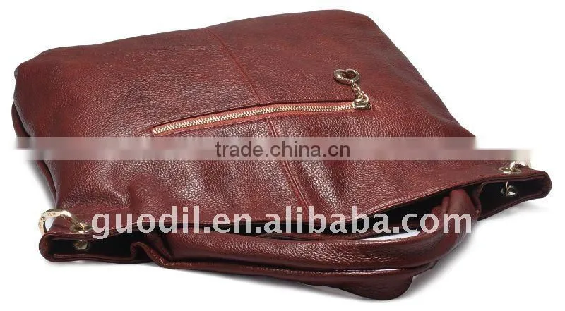 HOT SALES! 2012 China FASHION Stock Brand lady genuine leather handbags