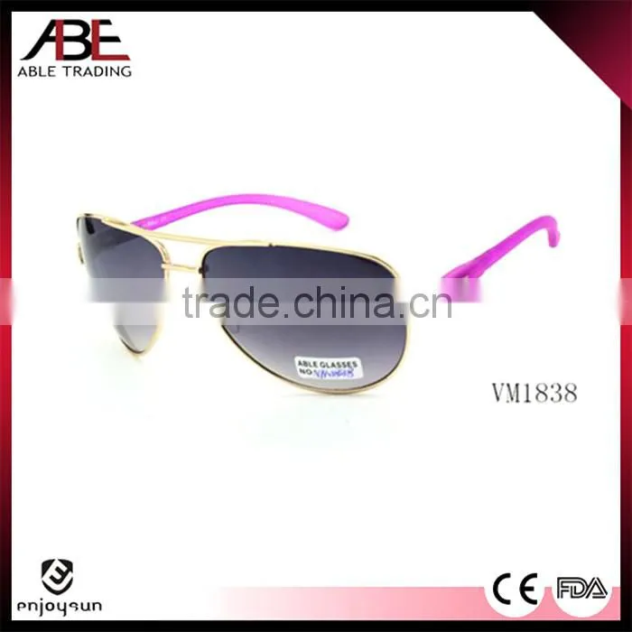 2016 women color classic vogue uv400 lens polarized glasses metal sunglasses eyewear OEM
