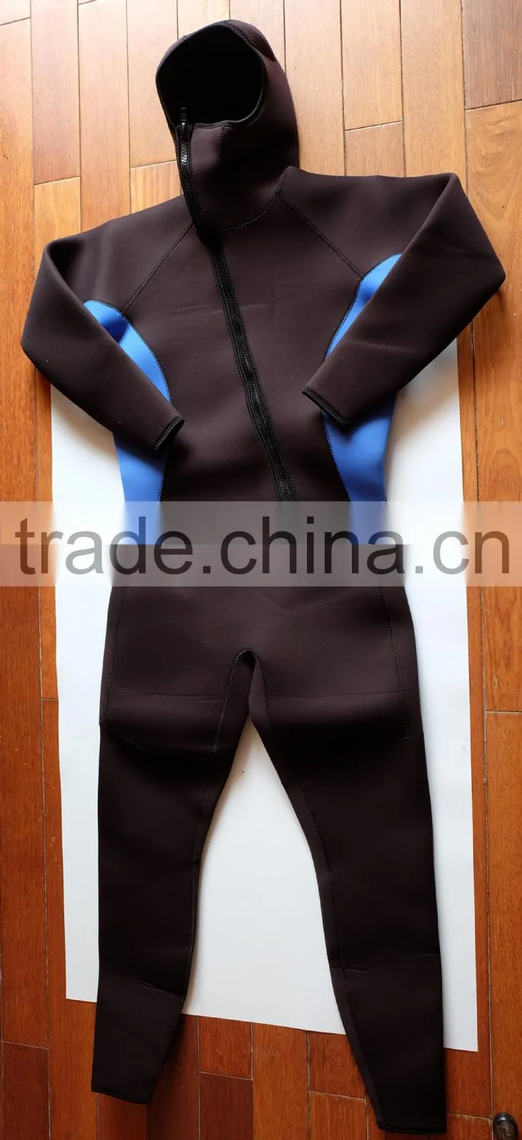 MEN'S 3-7MM 90%Neoprene(SBR) 10%nylon S-XXXXL wetsuit with hood for cold water surfing scuba diving