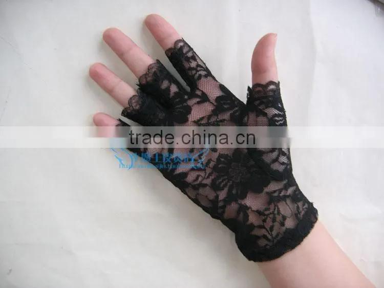 fingerless lace streth Gloves Wedding bridal glove LG-04