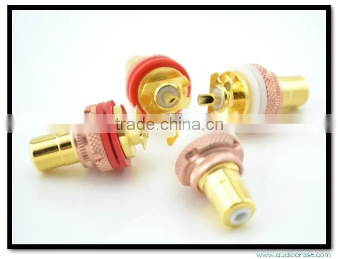 Audiocrast AS-103(G) High End Gold RCA Female Audio Plug RCA Socket RCA chassis
