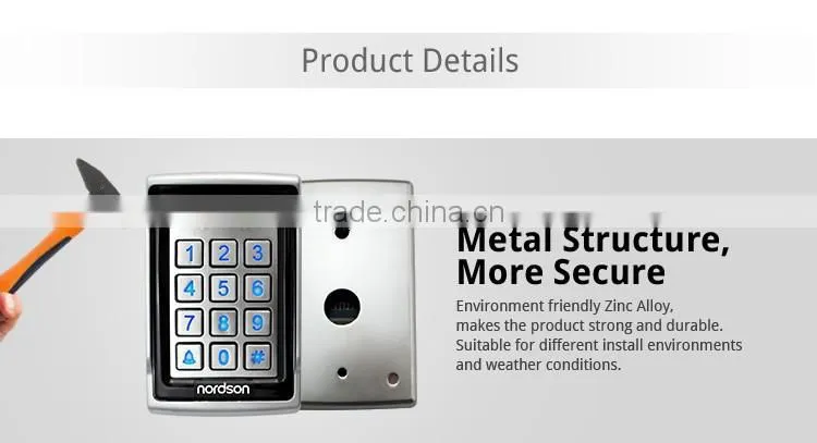 Nordson NT-106 Waterproof Metal Security Access Control for Single Door Entrance