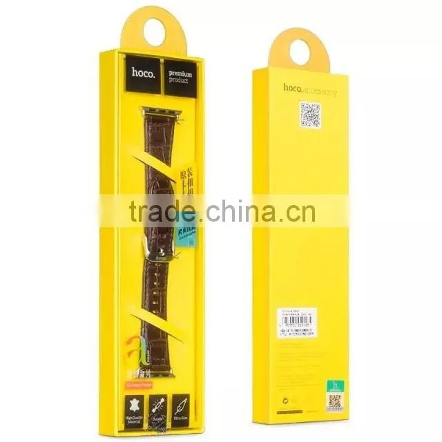 Hot Sale crocodile grain real leather watch band for Apple watch