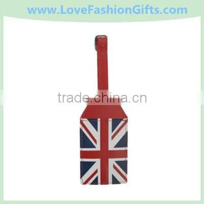 Leather Union Jack Luggage Tag
