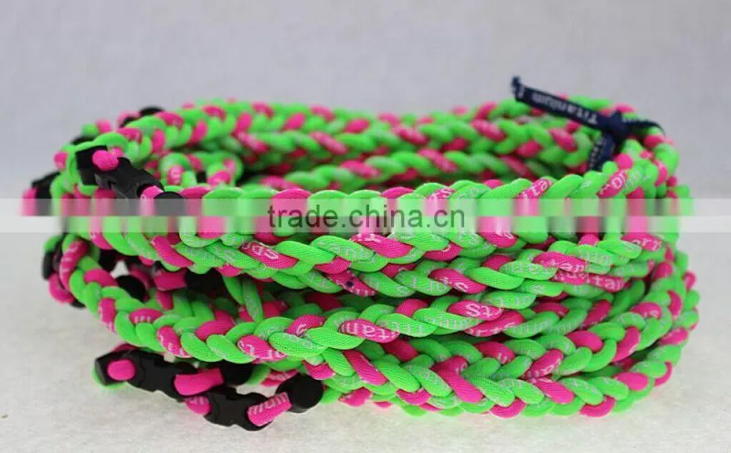 titanium 3 ropes necklaces titanium magnetic balance sport custom necklace