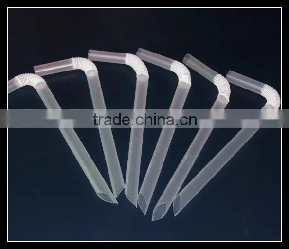 12mm plastic transporant flexible straws