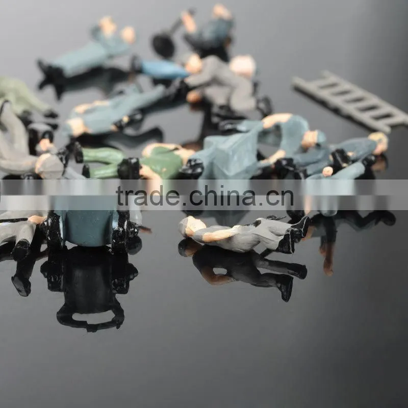 artificial model human figure,HO scale white model figure, model figure in resin plastic , building model color figure for 1/87