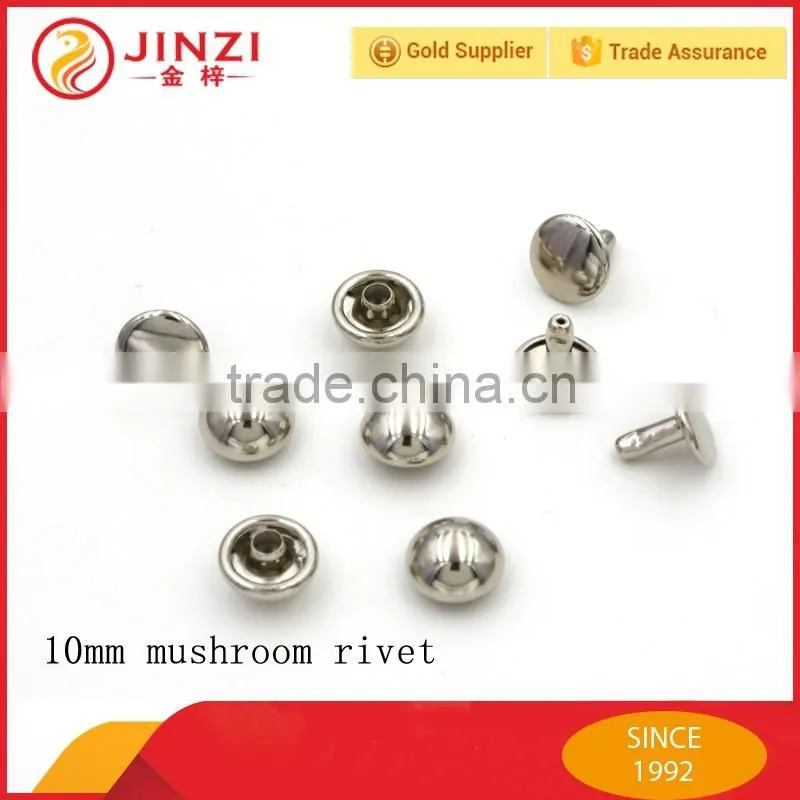 5-15mm size double cap/mushroom head rivet for handbags accessories