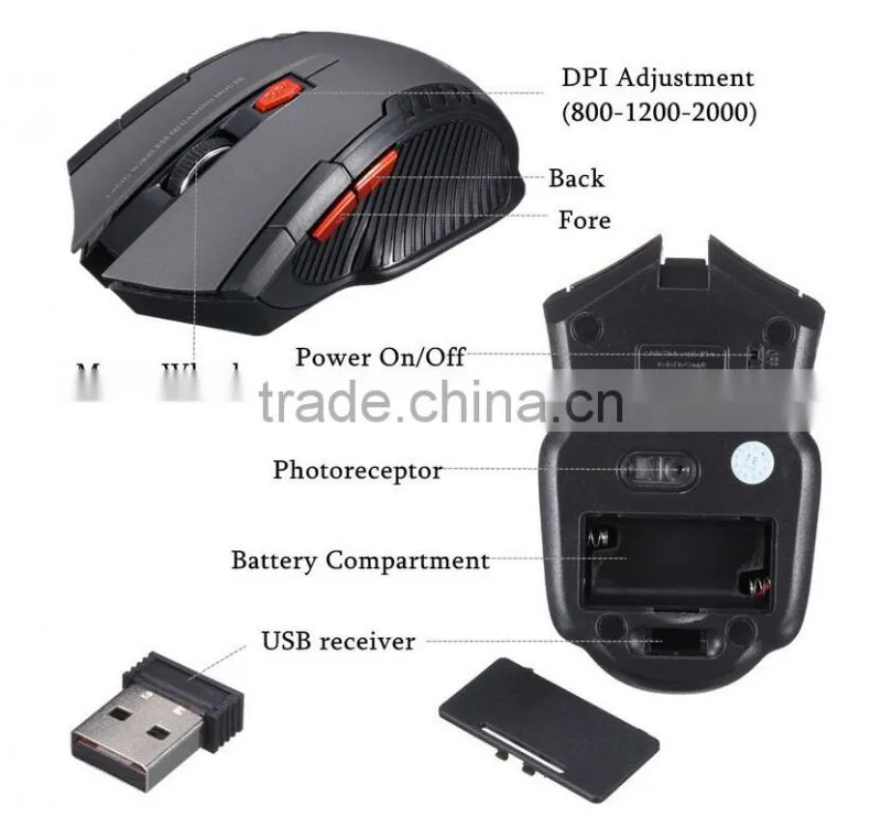2.4Ghz Mini portable Wireless Optical Game Mice Professional Mouse For PC Laptop Desktop