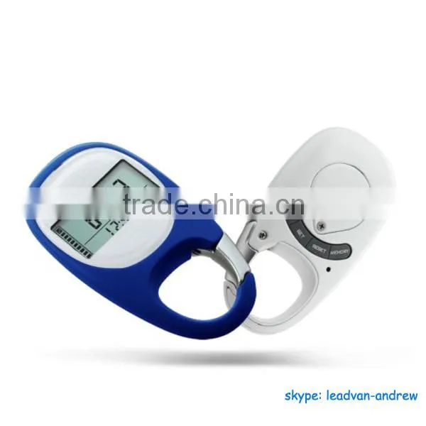 Goal Tracker 7 Days Memory 3D Pedometer With Carabiner