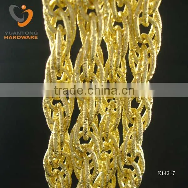 women necklace accessry chains ,light gold color rope chain