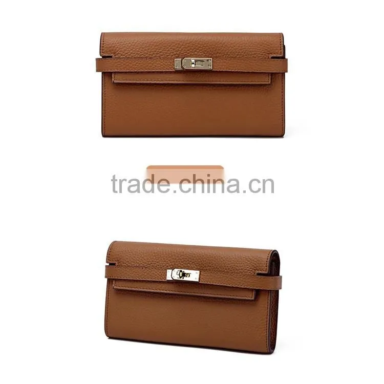 High Quality Long Women Leather Wallet lady purse