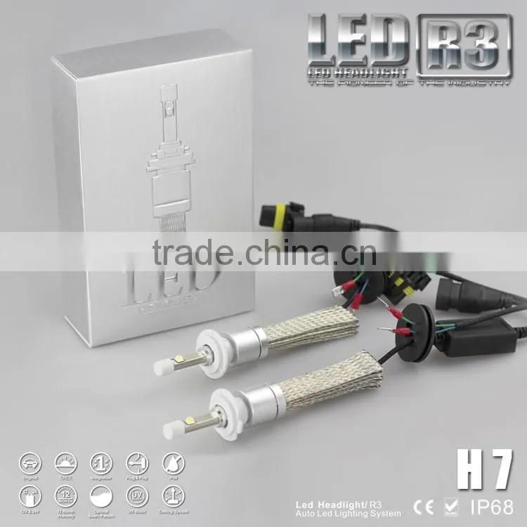 2015-2016 year New Arrivals 40W 4800LM R3 Plug and Play Car LED HeadLight H4 H7 H11 9006 H1 H3 H13 9012 car light led