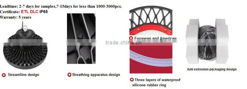 factory 200w led high bay light ufo design AC100-277V for industrial lighting
