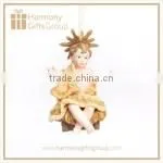 Gold Three Kings Holding Treasure on Camel Resin Figure Home Decoration