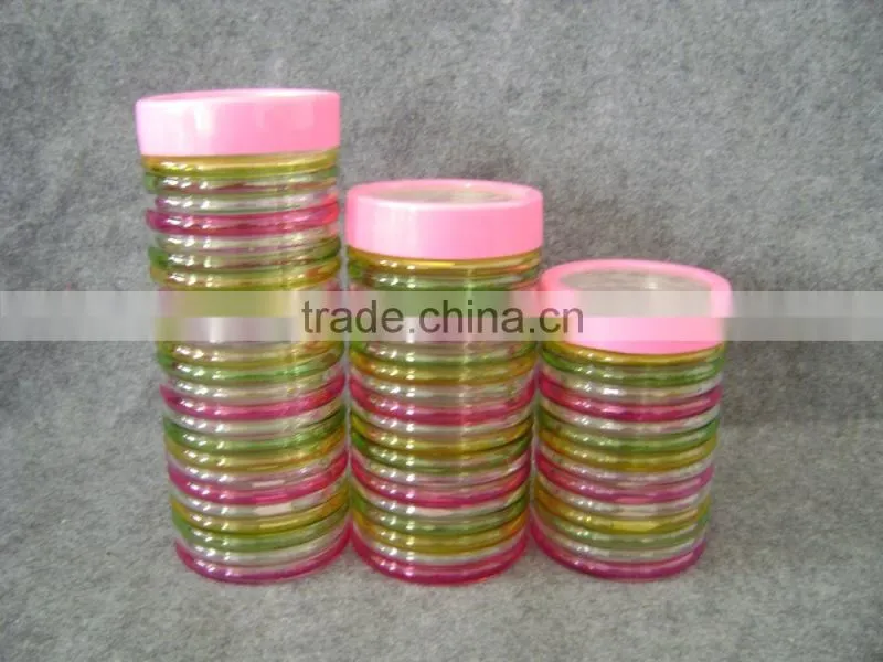 colorful glass jar with glass lid