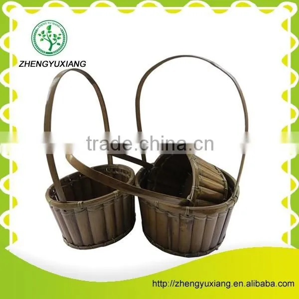Bamboo sheet weaving basket for easter decorative