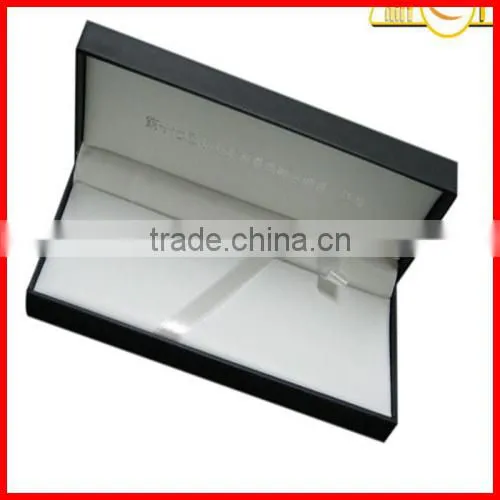 luxury elegant high quality Custom logo printed jewerly box with wool mat