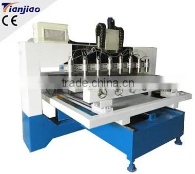 4 axis 3d cnc router engraving machine with 8 heads and 8 rotary cnc router