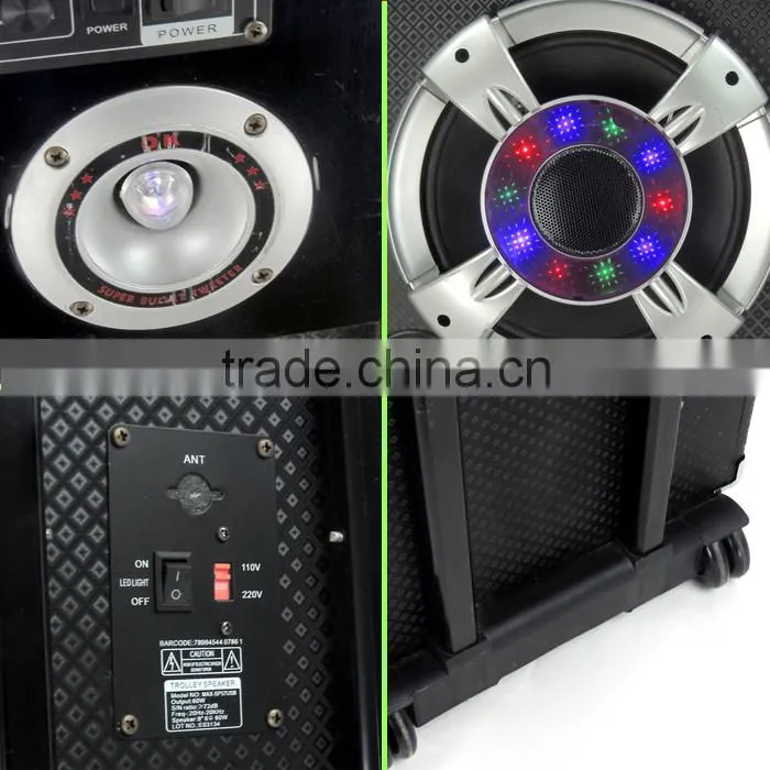 2016 hot sale wooden portable bluetooth speaker with colorful light