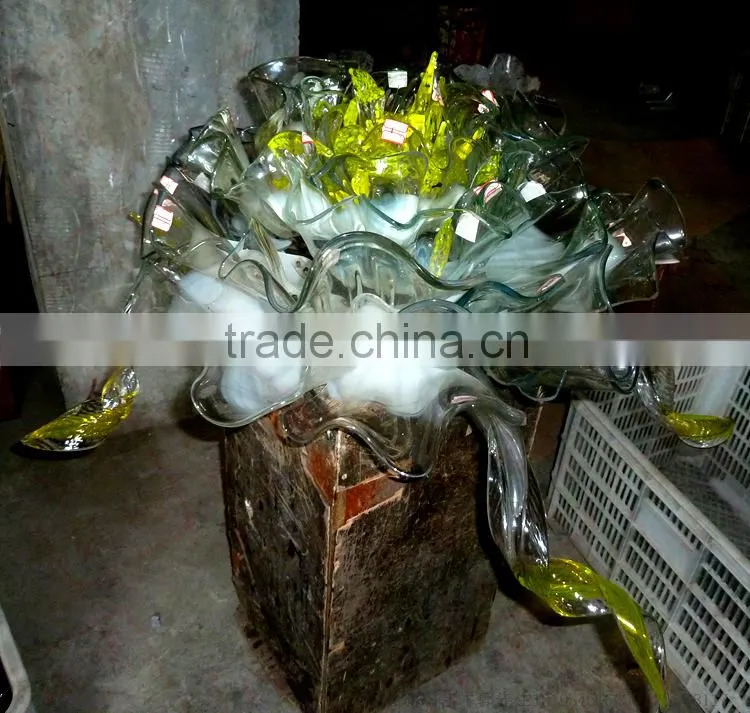 hand blown glass wall decoration XO-20150630&Murano glass chandelier from famous Chinese glass artist Mr Ou