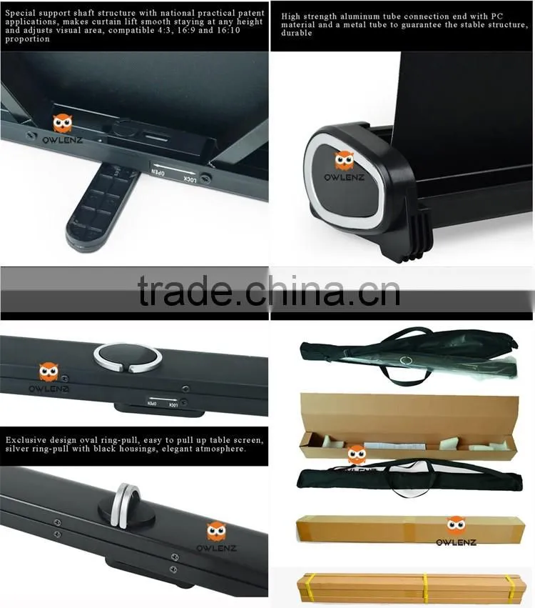Factory supply desktop screen matt white foldable projection screen portable table screen