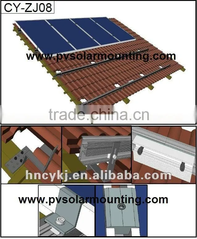 Solar tile roof mounting bracket