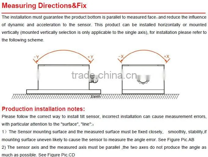 SCA126T Cheap CAN-based Slope Sensor , Dual-axis Inclinometer CAN2.0B Builted In ADI High Precision Temperature Senosor