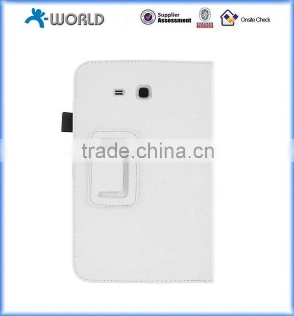 Classic Litchi Pattern Slim Exactly Fit Folio Leather Case for Samsung Galaxy Tab A 7.0