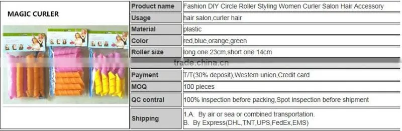 Easy hair roller plastic hair roller