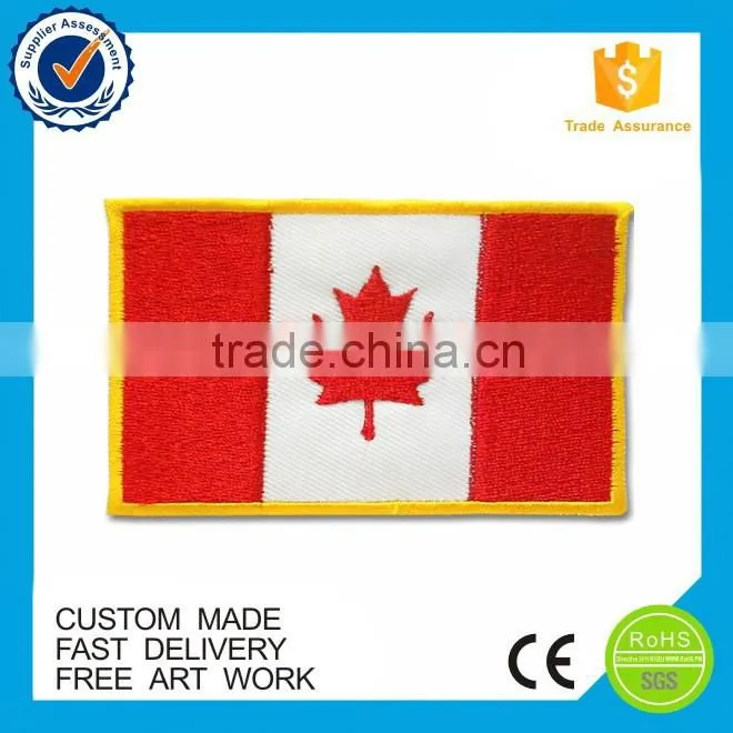 Custom Canada stick-on embroidered patches