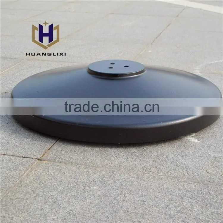 Cost effective composite table frame, composite plastic base, black table feet