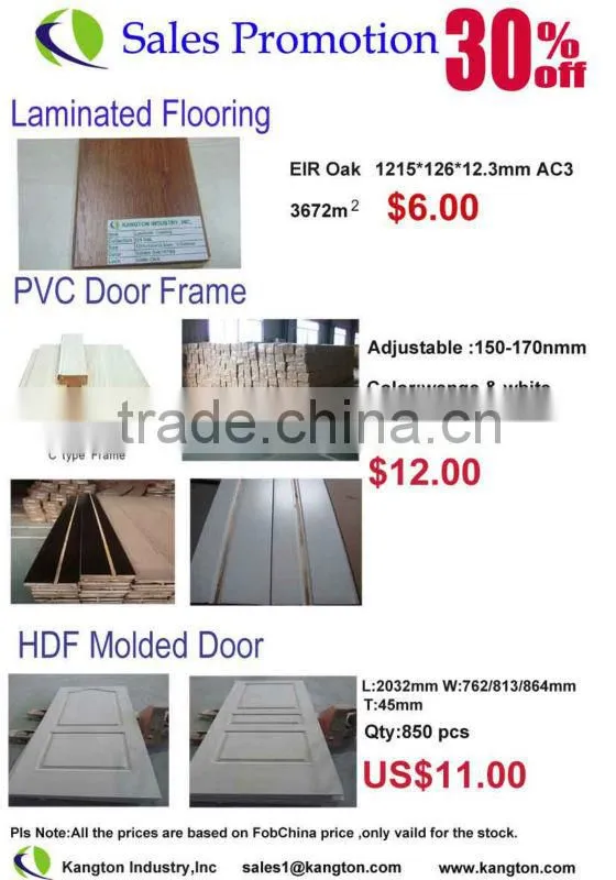 PVC door frame in promotion