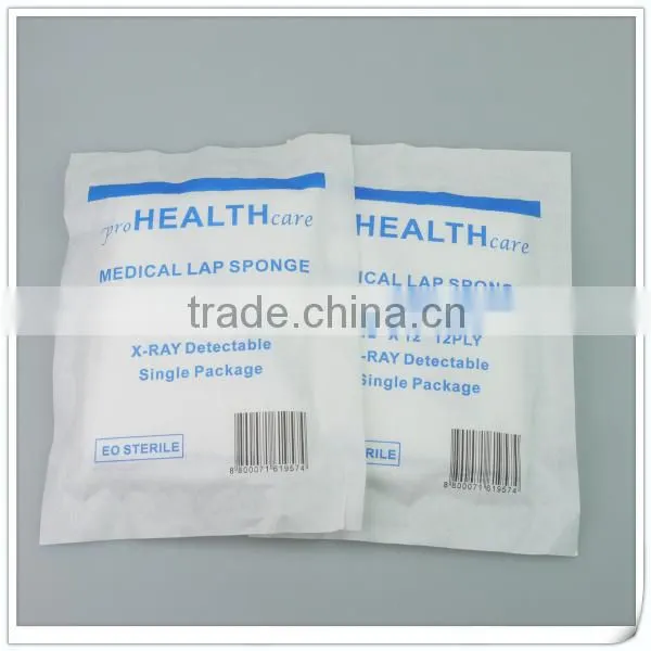 12" x 12" non sterile medical absorbent lap sponge with barium