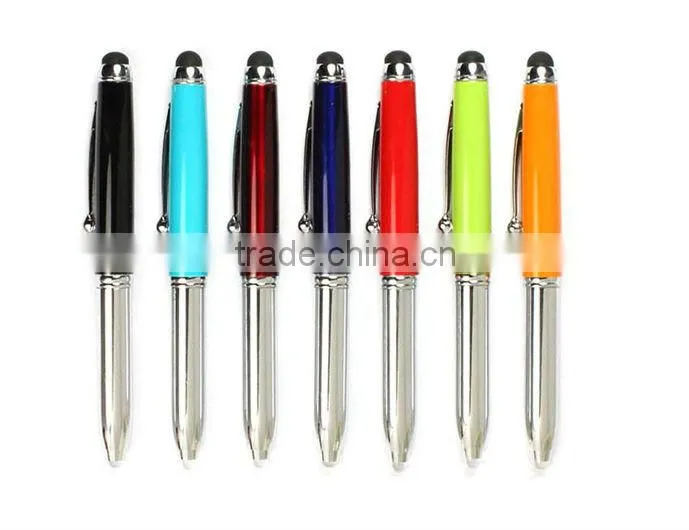 3 in 1 LED touch screen styus ball pen capacitive pen