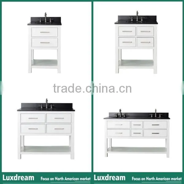 white floor standing bathroom vanity series for USA market