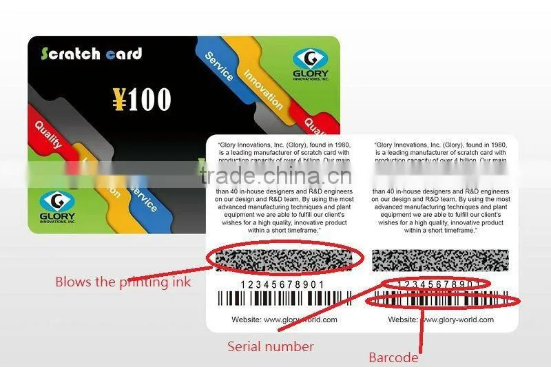 Prepaid Phone Card With Scratch Card Marking Machine
