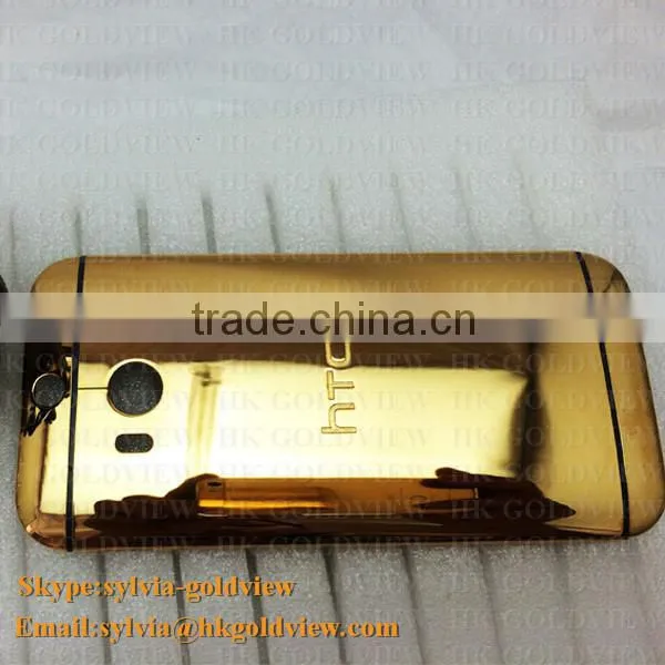 Gold Housing for HTC M8,for HTC One M8 back cover with high quality,Housing for HTC M8 phone ,for HTC One M8 32gb back cover