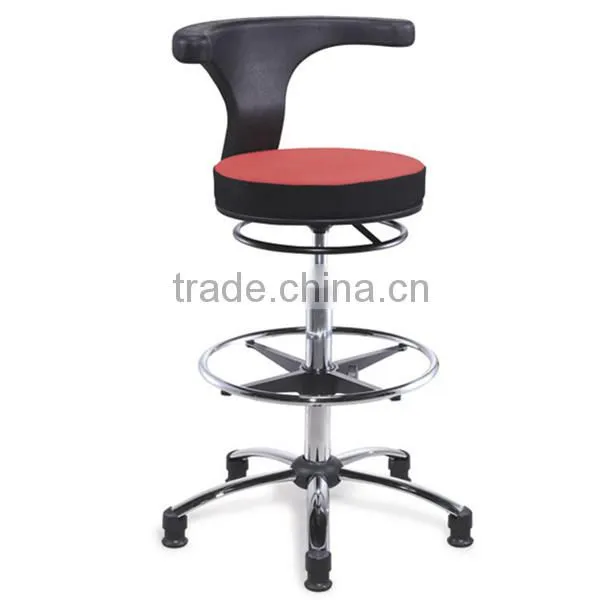 modern barber chairs / barber stools with high quality chrome round bar base