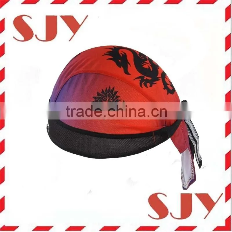 100%Polyester Custom Printing Quick-Dry Racing Bicycle Caps