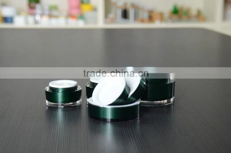 2015 new design free sample plastic arcylic cosmetic packaging cream jar