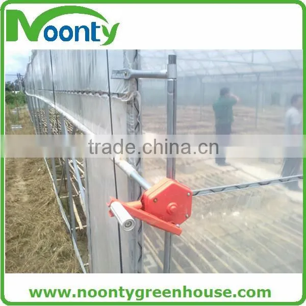 Single span roof vent tropical climate greenhouse