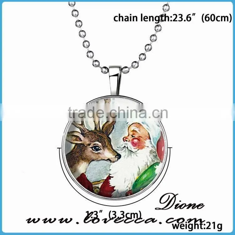 Halloween necklace Ghost Children round locket glow in the dark pendant Halloween decoration