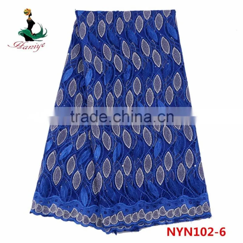 2016 Haniye wholesale French net lace fabric/Nigeria lace fabric for lady garment/NYN102