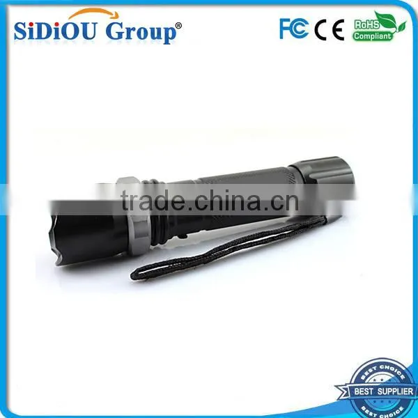 mini aluminum rechargeable swat flashlight with lens