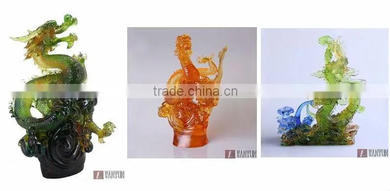 Business gift crystal glass chinese dragon