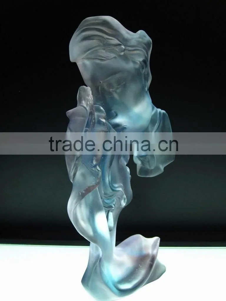 BJ005 pate de verre crystal statue souvenir
