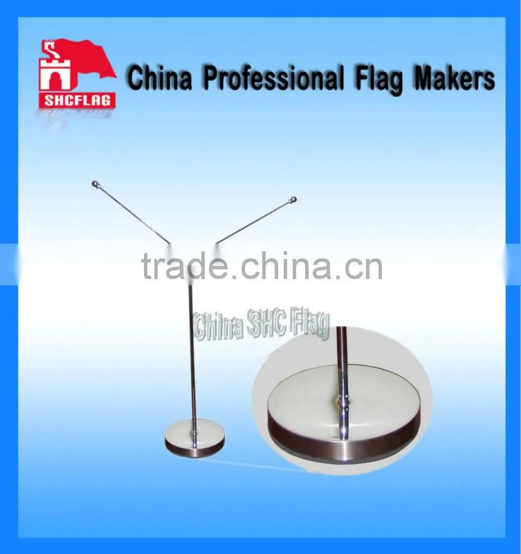 Metal pole stand desk flags