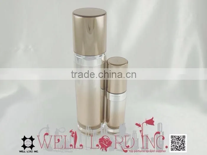 120ml pretty gold hot stamping cylinder MS lotion pump
